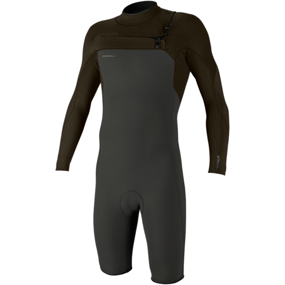 2026 O'Neill Da Uomo Hyperfreak 2mm Chest Zip Manica Lunga Muta Primaverile Muta 5496 - Raven / Army